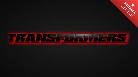 Transformers | Dark Red 3D | Text Effect Generator