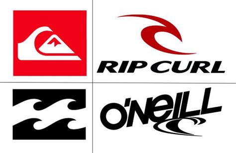 four different types of logos that are on one side and the other is in red, white