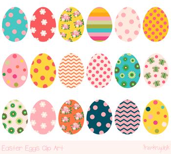 Cute Easter eggs clipart, Colorful Easter egg clip art, Easter egg hunt clipart