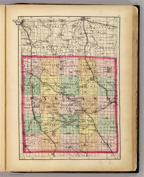 (Map of Oakland County, Michigan) - David Rumsey Historical Map Collection