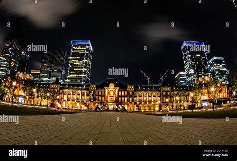 Tokyo Station building view night - Marunouchi Stock Photo - Alamy