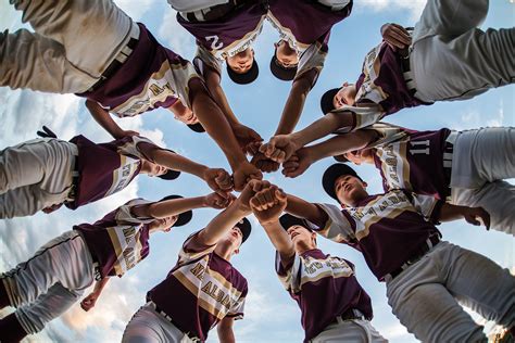 photographing kids sports low perspective of baseball team huddle by kellie bieser - Click ...