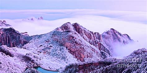 Panoramic Before Sunrise in Huangshan Mountain Photograph by PuiYuen Ng - Pixels