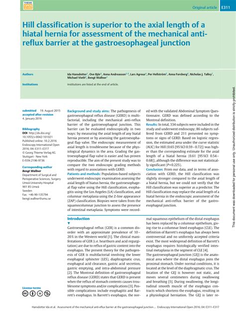 (PDF) Hill classification is superior to the axial length of a hiatal ...