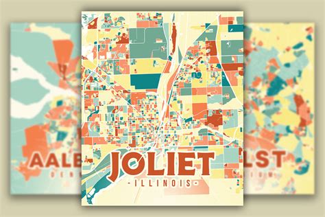 Joliet Colorful Map Graphic by Poster Boutique · Creative Fabrica