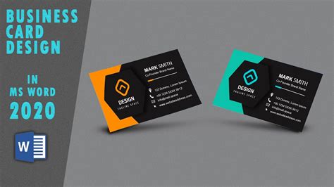 Design Attractive Modern and Professional Business card in Ms word | visiting card Template ...