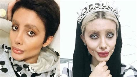 Iran's 'Zombie Angelina Jolie' reveals her real face before cosmetic surgery, netizens are ...
