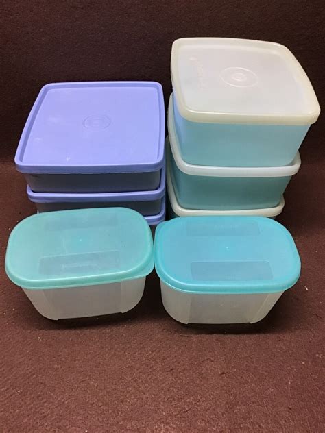 Eight Vintage tupperware storage containers with lids. Lunch | Etsy