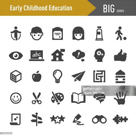 Early Childhood Education Icons Big Series High-Res Vector Graphic - Getty Images