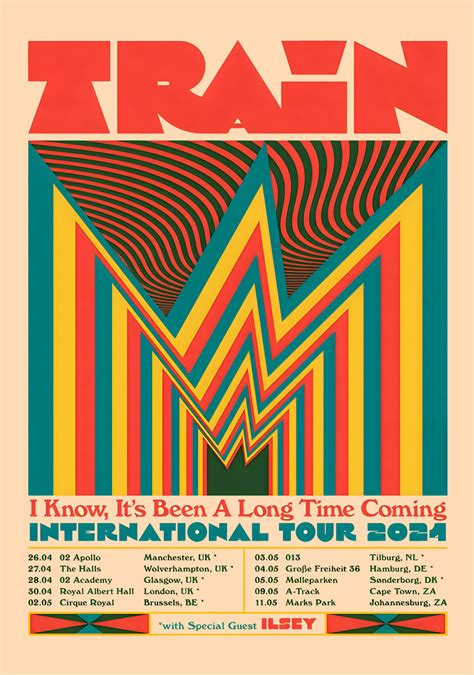TRAIN I Know It’s Been A Long Time Coming Tour 2024 Poster