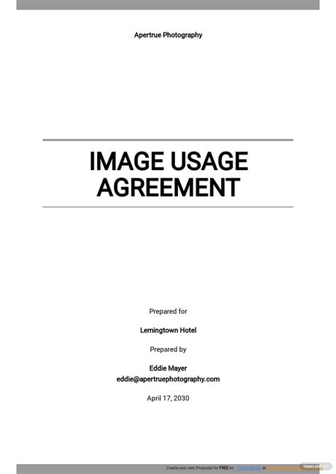 Usage Agreement Template