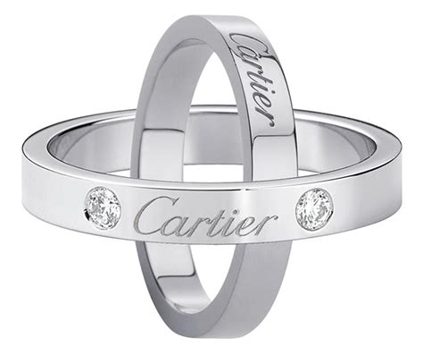 Cartier. Wedding rings engraved with Cartier - Wedding ring