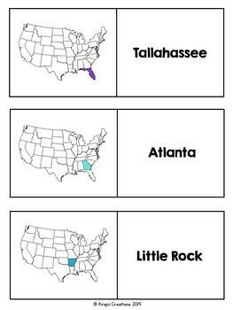 U.S. States and Capitals Flashcards by Krejci Creations | TpT