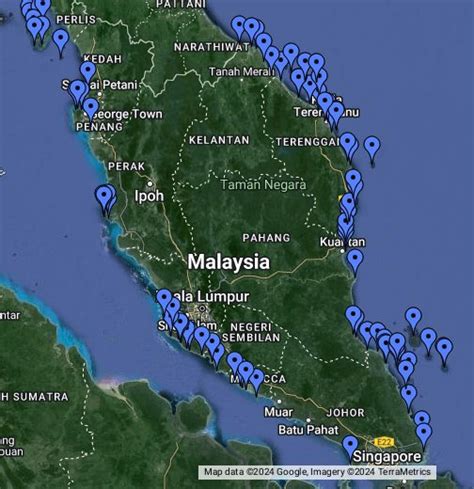 Malaysia Beaches and Islands (Peninsular Malaysia) - Google My Maps