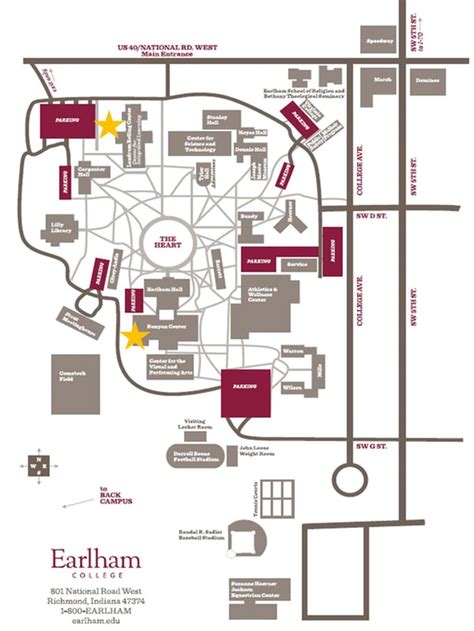 Earlham College Campus Map | Zip Code Map