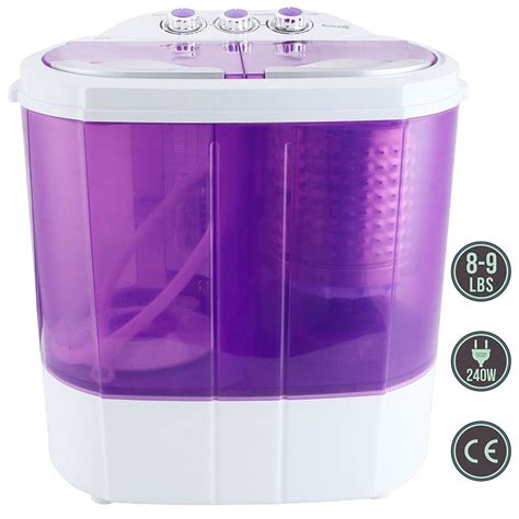 Amazon.com: Auauna Mini 8-9lbs Portable Washing Machine Compact Washer Spin Dryer RV Dorm Laund ...