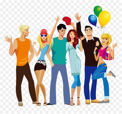 Group Of Happy People Clip Art, HD Png Download - vhv