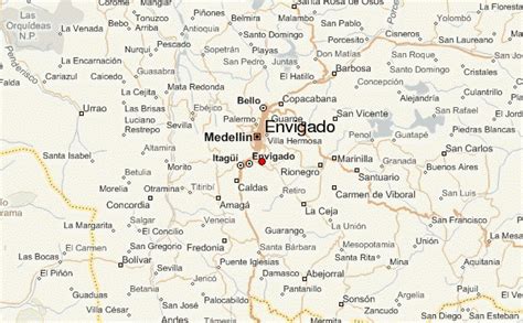 Envigado Antioquia Colombia Map