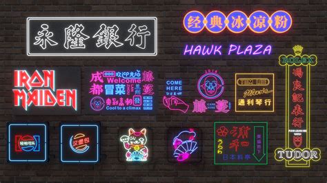 ArtStation - Neon Signs Cyberpunk Signs | Resources