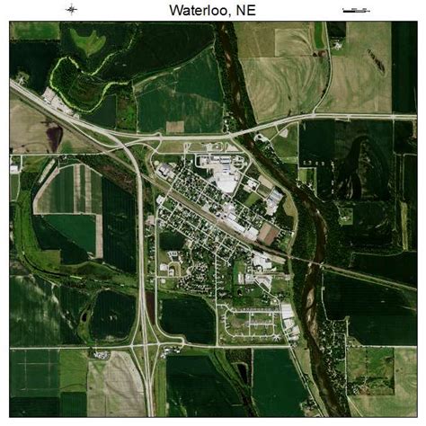 Aerial Photography Map of Waterloo, NE Nebraska