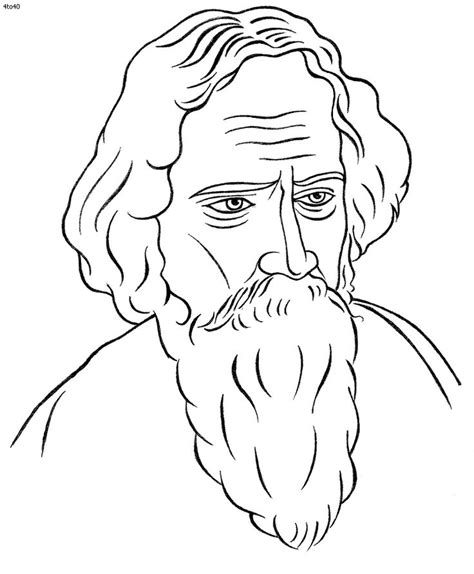 Rabindranath Tagore | Pencil sketch images, Easy drawings, Pictures to draw