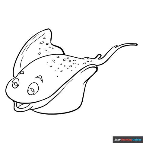 Stingray Coloring Page | Easy Drawing Guides