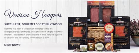 Fine Scottish Hampers | Whisky, Smoked Salmon & Venison Hampers