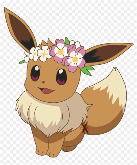 Eevee Flowercrown By Paintingbunnx Eevee Flowercrown - Pokemon Eevee ...