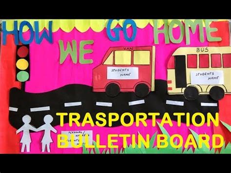 Transportation Bulletin Board /Transport bulletin board(chart) for pre primary school - YouTube