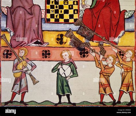 Manesse Manuscript 14th century , Troubadours Stock Photo - Alamy