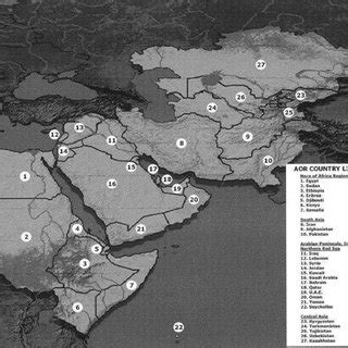 Map of the CENTCOM area of responsibility. 16 | Download Scientific Diagram