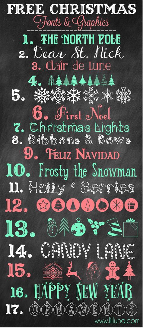Free Christmas Fonts and Graphics
