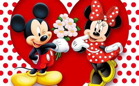 HD wallpaper: Minnie mouse, Mickey mouse, red, fun, multi colored ...