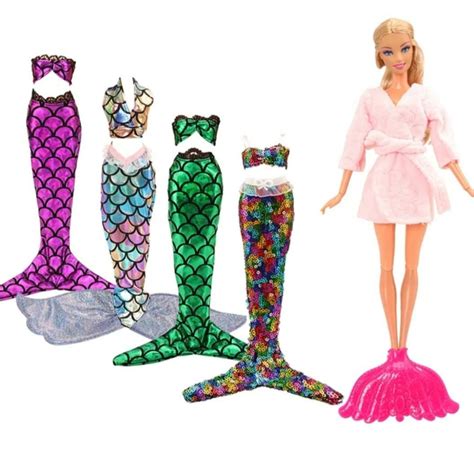 Mermaid Tail Set for Barbie Dolls | Mini Mermaid Tails