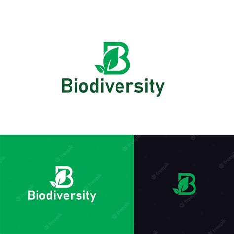 Premium Vector | Biodiversity modern b icon related logo design template