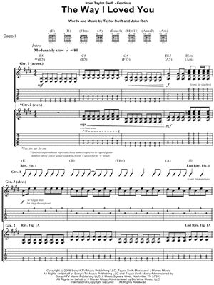 "The Way I Loved You" Sheet Music - 7 Arrangements Available Instantly - Musicnotes