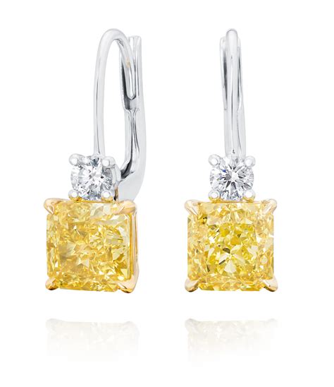 Fancy Intense Yellow Diamond Earrings - Franses Jewellers Bournemouth