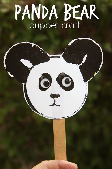 Panda Bear Puppet Craft - Toddler Approved | Panda bear crafts, Puppet crafts, Panda craft