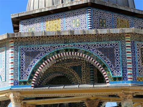 Arabic Mosaic Tile Details on Al-Aqsa Mosque, Dome of the Rock Stock Photo - Image of stone ...