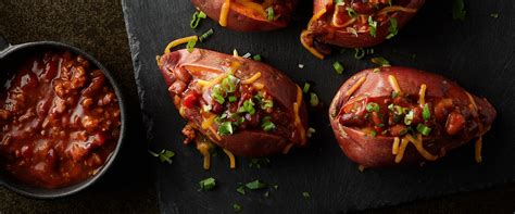 Chili Stuffed Sweet Potatoes - HORMEL® Chili