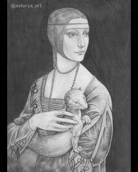 Lady with an Ermine - Graphite by Asturyart on DeviantArt