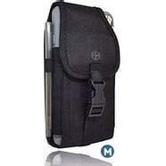 6.5-inch Horizontal Black PU Leather Universal Cell Phone Holster Wallet Pouch with Belt Clip ...