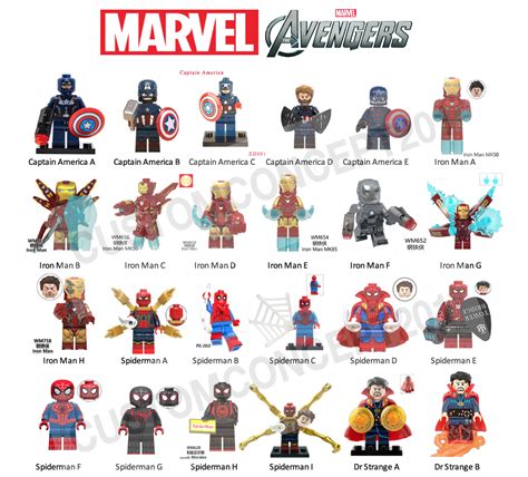 Marvel Super Heroes & Villains- Custom Minifigures