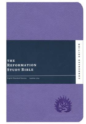 ESV Reformation Study Bible Condensed Edition Lavender Leather Like ...