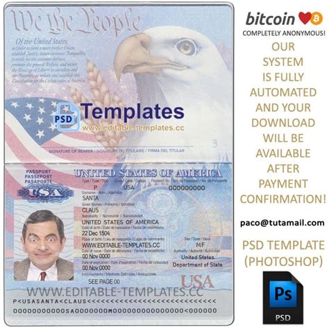 Pin on Passport template