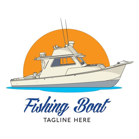 Fishing Boat Vector vector illustration logo, perfect for Boat Shop, Rental and Service logo ...