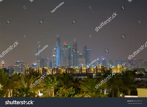 Dubai Night View Panoramic View Burj Stock Photo 550130113 | Shutterstock