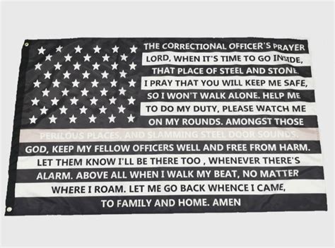 Correctional Officer Thin Gray Line Flag-Correctional Officer Prayer F