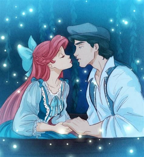 Ariel The Little Mermaid And Eric Kiss The Girl
