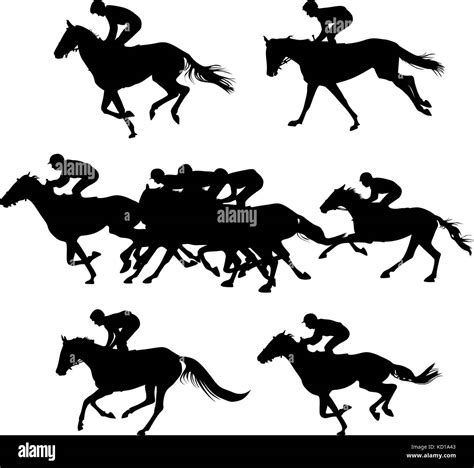 jockey and horse in the gallop race Stock Vector Image & Art - Alamy
